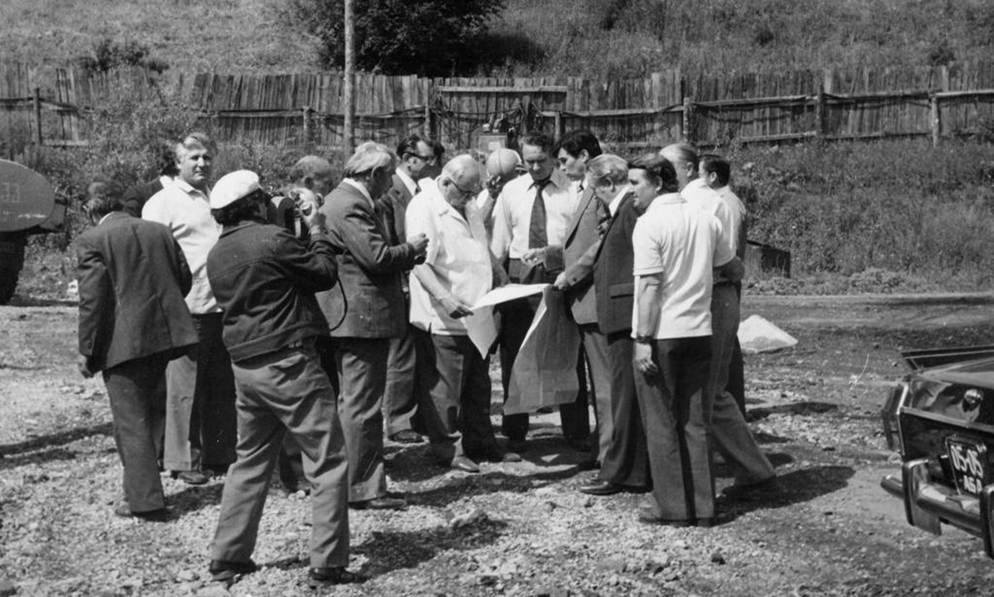 Закладка первого камня в фундамент санатория «Россия», 1980 г. Закладка первого камня в фундамент санатория «Россия», 1980 г.